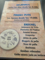 Cafe Rioja menu