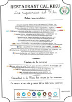 Cal Kiku La Llar Del Bacallà menu