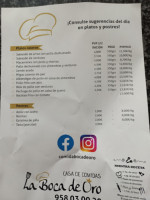 La Boca De Oro menu