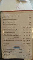 Vetusta Cuesta menu