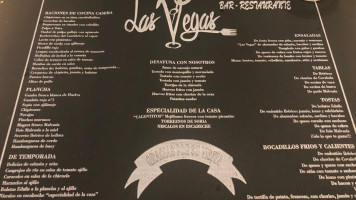Las Vegas menu