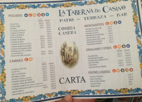 La Taberna Del Casino menu