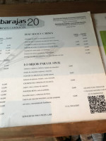 Barajas 20 menu