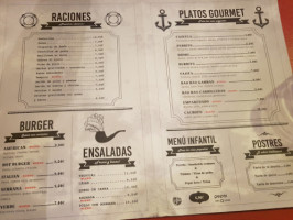 Shore Pleasures menu