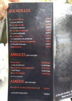 El Rincon Andaluz menu