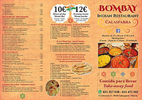 Bombay Hindu menu