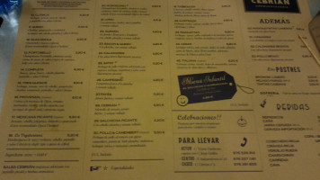 Cebrian menu