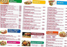 Doner Kebab Mutriku menu
