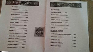 Cafe Quira menu