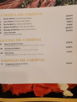 La Taberna Del Cardenal menu