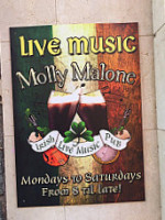 The Molly Malone menu