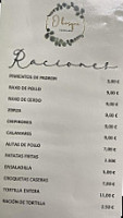 Parrillada O Bosque menu