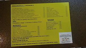 Arafo Pizzería menu