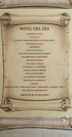 Nuevo Casino De Baeza menu