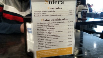 Solera menu