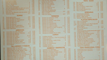 Chino Gran Muralla menu