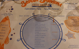 Bodega Barahona Casa Manolo menu