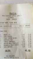 Bagua-lounge menu