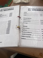 El Charran menu