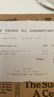 De Tapas El Sarantonton menu