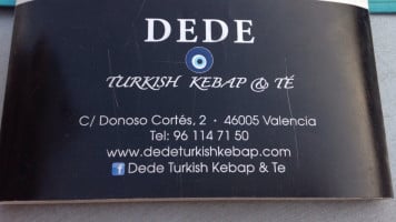 Dede Turkish Kebap Te menu