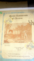 El Arriero menu