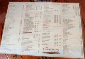 Bodega Cooperativa menu