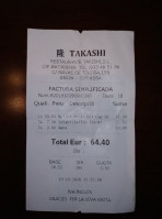 Takashi food