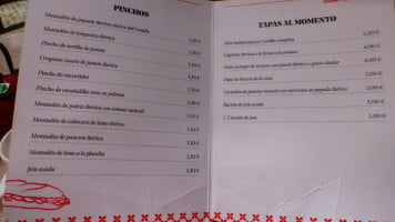 Castilla menu