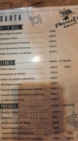 Taberna Pixueta menu