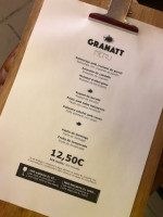 Granatt menu