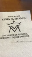 Venta El Marmol menu