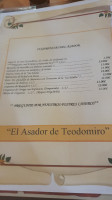El Asador De Teodomiro menu