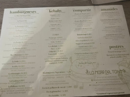 La Mare Del Tano menu