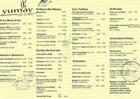 Yumay menu