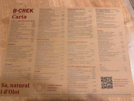 B-crek menu