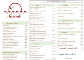 Seaside Grill menu