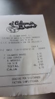 El Calamar Bravo menu