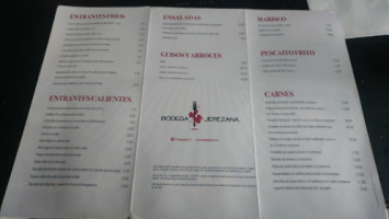 Bodega Jerezana menu