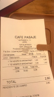 Cafe Pasaje Leon menu