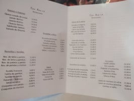 Los Monteros menu