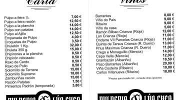 Pulperia Lua Chea menu