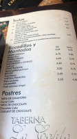 La Copla Taberna menu