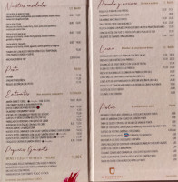 La Marquesina Terraza menu