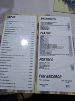 Las Palmeras menu