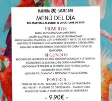 Marmita Gastrobar menu