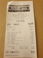 Pizzart menu