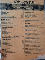 El Descorche menu