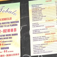 El Tobalo menu