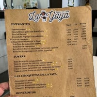 La Yaya menu